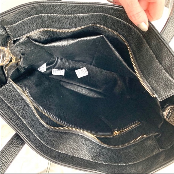 NWT Fawn Design Original Tote Black Faux Leather - Picture 4 of 7